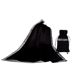 BLESSUME Altar Tarot Table Cloth Divination Wicca Square Velvet Cloth with Ta... - Picture 1 of 6