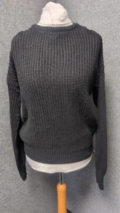 American Apparel Fisherman Jumper Black UK M LN056 EE 01 - Picture 1 of 5