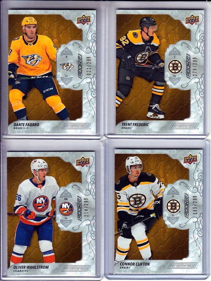 2019-20 Upper Deck Engrained #94 Trent Frederic RC 279/299 Boston Bruins - Image 1 of 1