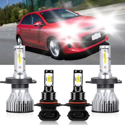 Kit de faros LED + Combo bombillas antiniebla 6000K blanco para Kia Rio 2018-2022 Foto 1 de 4