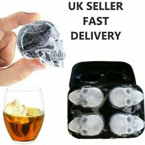 Skull Shape 3D Ice Jelly Cube Mold Maker Bar Party Silicone Tray Chocolate Mould