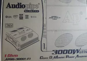 Audiopipe APHD-30001-F1 Class D 1 Ohm Monoblock Car Audio Amp Amplifier 3000W - Picture 1 of 2