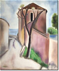 Baum und Haus - Ein handgemaltes lbild nach Amedeo Modigliani in 53x62cm