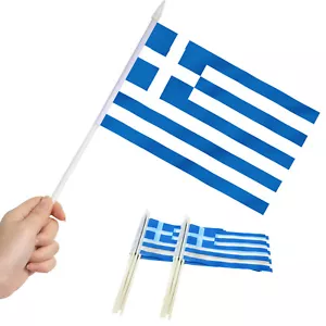 Paquete de 12 Mini Bandera Anley Grecia - Pequeñas Banderas Griegas en Miniatura de Mano - Imagen 1 de 6