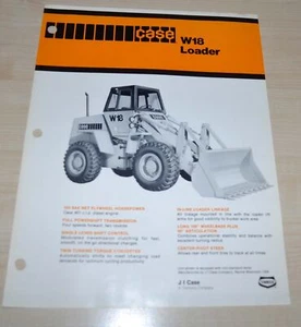 Folleto de ventas de tractor cargador Case W18 - Imagen 1 de 3