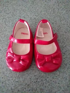 Infant Gymboree Girls Red Shoes With Bows Size 02 - Picture 1 of 8