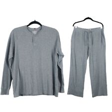 LL Bean Men's Organic Cotton Feldspar Heather Soft Smooth Pajama Set Size M