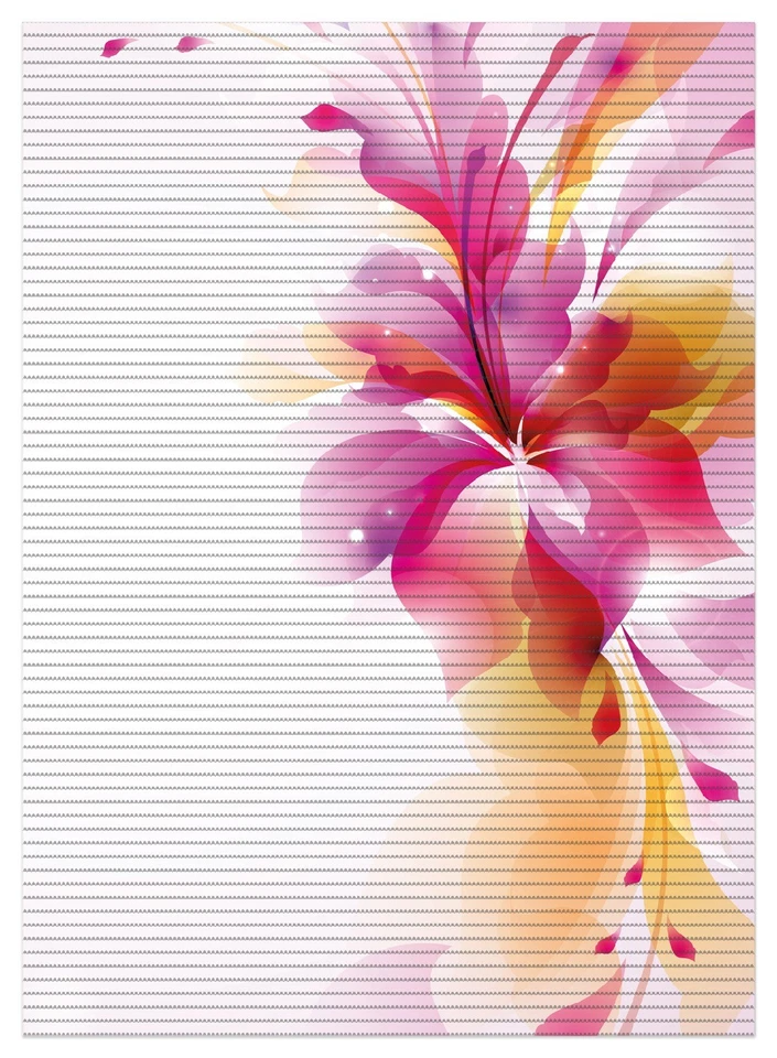 Wallario Duschmatte Bad Teppich Vorleger Zentrum pinken Blume Pflanze  rosa - Bild 1 von 1