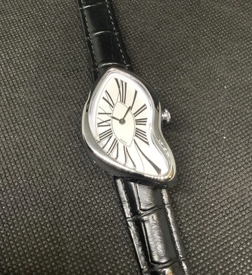 Reloj de Vestir Dali Paris Crash Melting Twist Cuarzo Homenaje Francés Plateado Negro  - Imagen 1 de 4