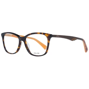 Police Eyeglasses VPL502N 0722 Brown Rectangle Full Rim Plastic Frames 52mm Wome - Picture 1 of 4