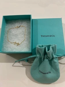 TIFFANY&Co. Pulsera Doble Corazón Amoroso Oro 18K 750 Paloma Picasso con Caja - Imagen 1 de 4