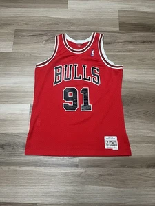 Mitchell & Ness Chicago Bulls Dennis Rodman #91 Red 97- 98 Jersey Men SZ Large - Picture 1 of 13