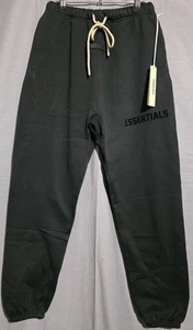 Essentials Fear of God Pantalones Hombres XS Negro Jet Sueltos Jogger Pantalones Sudaderas NUEVO - Imagen 1 de 8