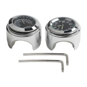 Handlebar Clock Motorcycle 22-25mm Clock Watches 7/8\\\" Handlebar Clock - Picture 1 of 12