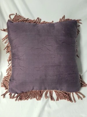 Croscill Chambord Cassis Fringe Throw Pillow Amethyst Purple 15 X 15  - Image 1 of 3