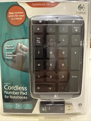 NEW Logitech Cordless Number Pad 920000217 Wireless Key Pad for Notebooks - Image 1 of 3