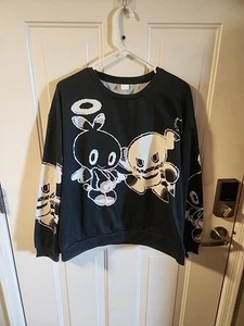 Capsoul Chao Garden Long Sleeve Sweater Unisex Sz M Black White Graphic Shirt - Picture 1 of 12