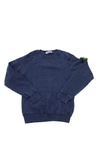 Stone Island Junior Childrens Boys Long Sleeves Sweatshirt Blue Cotton Size 10 - Picture 1 of 5