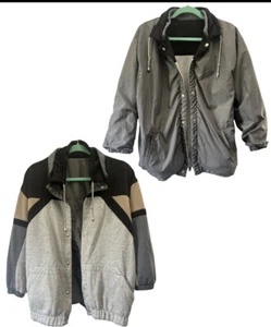 ✨ CS Signature Reversible Jacket 2 Looks in 1 Grey & Neutral Color Blocking - Picture 1 of 12