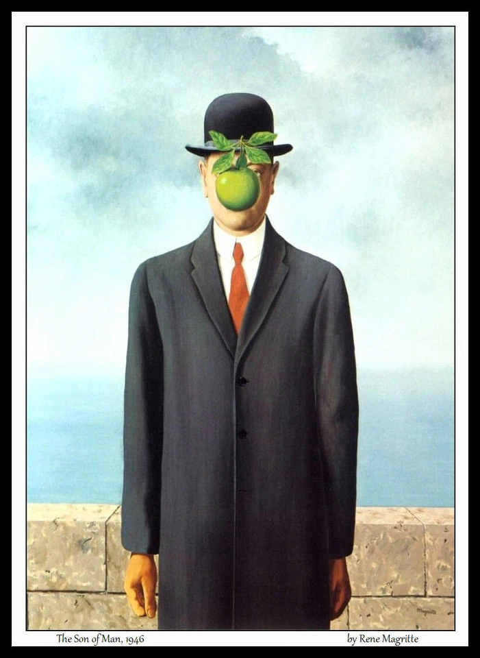 Póster magnético arte hijo de hombre René Magritte imán nevera 11x15 grande Foto 1 de 2