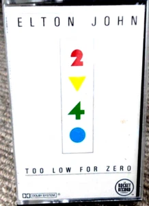 ELTON JOHN - TOO LOW FOR ZERO CASSETTE LP ALBUM 1983 - Picture 1 of 2