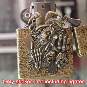 1 pieza. Pegatina de sello de comodín esqueleto de latón para ZIPPO - Imagen 1 de 5