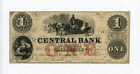 1857 $1 The Central Bank - Montgomery, ALABAMA Note