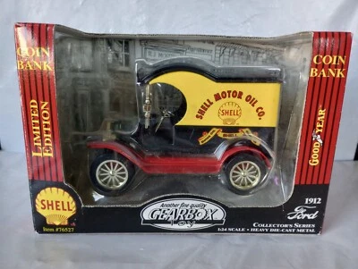 New Gearbox Toy 1912 Ford Model T Shell Motor Oil Co Die-Cast Coin Bank 1:24 - Image 1 of 4