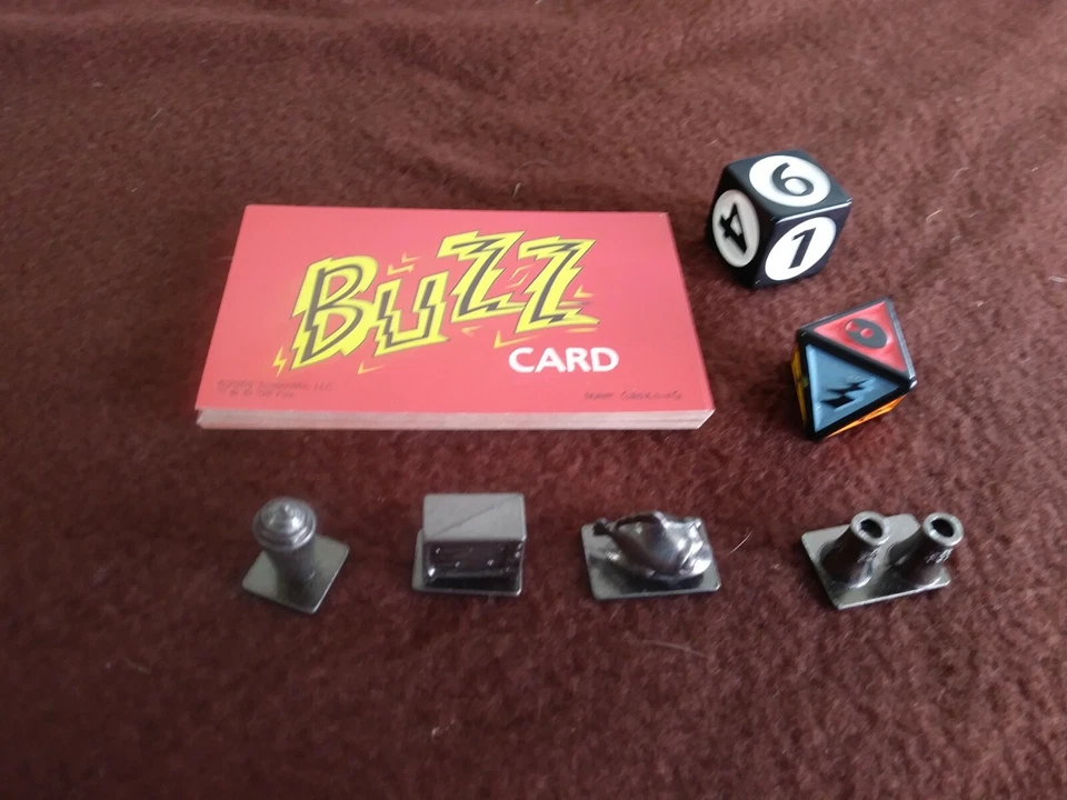 Scene It Simpsons Replacement Parts - Complete - Metal Tokens, Dice, Buzz Cards - Image 1 of 1