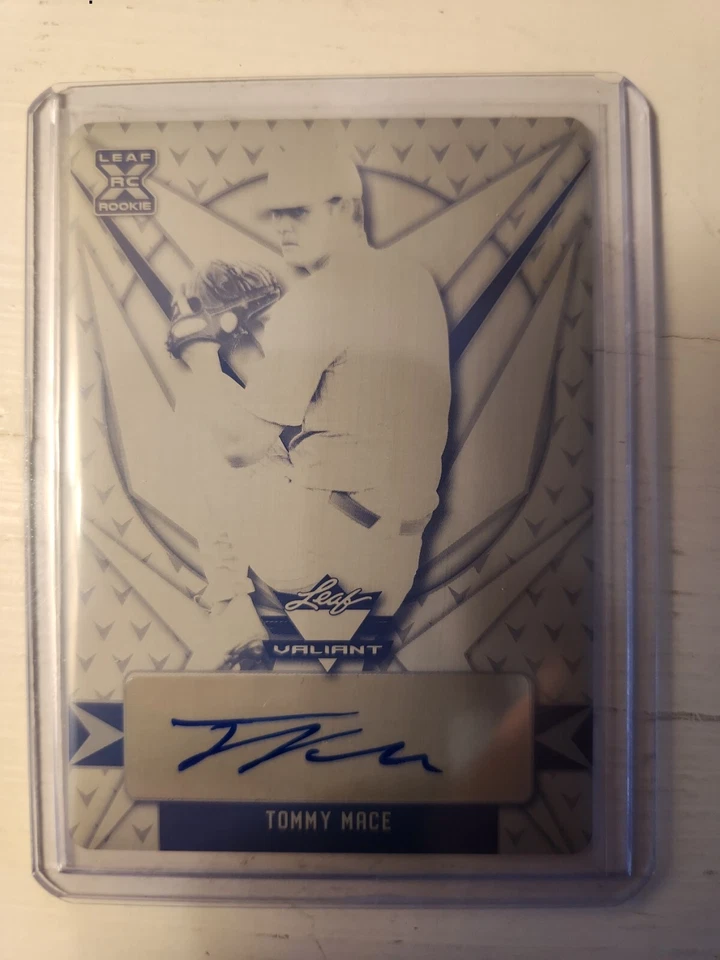 2021 Leaf Valiant Baseball TOMMY MACE 1/1 Black Plate rookie auto-Guardians - Image 1 of 2