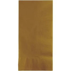 Gold Dinner Paper Napkins 50 Per Pack Tableware Decorations Party Supplies - Picture 1 of 1
