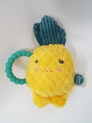 Anillo de dentición Mary Myer Baby Sonajero felpa forma de piña hojas verdes arrugadas Foto 1 de 4