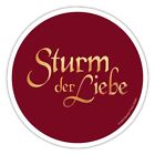 Sturm Der Liebe Schriftzug Logo Gold Textur Aufkleber Sticker
