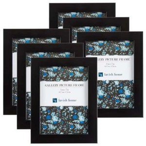 Lavish Home 82-FR57B 5 x 7 in. Picture Frame Pack, Black - Set of 6 - Picture 1 of 5
