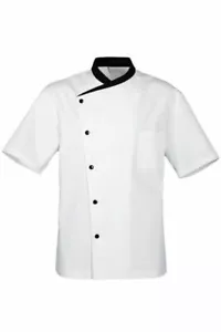 Chef uniform lot 2 New Bragard women C 1 white and 1 teal side Pocket sz 14/16 - Picture 1 of 11
