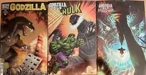 Godzilla Foil Variants Marvel Hulk Spider-Man IDW 70th Anniversary Classics Adam - Picture 1 of 1