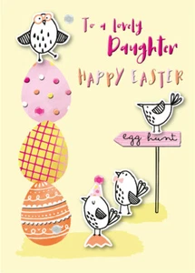 Lovely Daughter Happy Easter Luxury Handmade Card By Talking Pictures - Imagen 1 de 1