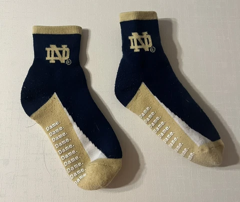 Notre Dame Fighting Irish Blue/Gold Half Socks excellent condition Cover