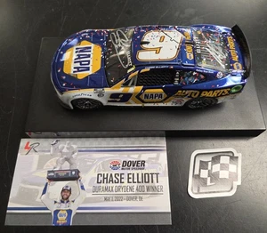2022 Chase Elliott Dual Autographed #9 Napa Dover Win Color Chrome 1:24 1 Of 144 - Picture 1 of 6