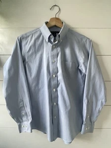Brooks Brothers Boys Button Down Dress Shirt Light Blue Size 14 Non-iron - Picture 1 of 13