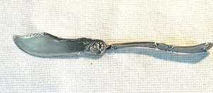 Antikes Master Buttermesser mit gedrehtem Griff Wm Rogers Pat. 17.04.1906 Silberauflage - Bild 1 von 6