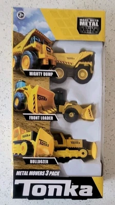 Tonka Metal Movers 3 Pk Vehículos-Bulldozer, Mighty Dump, Cargador Frontal **NUEVO** Foto 1 de 4