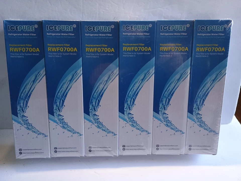 IcePure RWF0700A Refrigerator Water Replacement Filters - Pack of 3