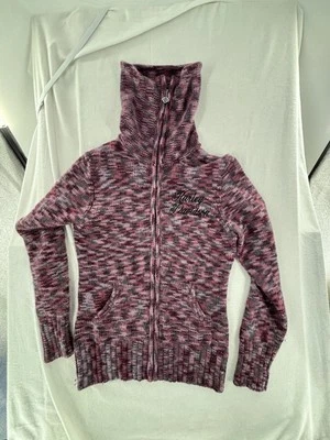 Cárdigan Harley Davidson con Cremallera para Mujer Grande Lana Alpaca Suéter Cuello Embudo Foto 1 de 4