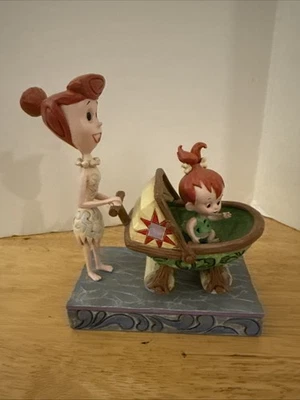 Jim Shore Flintstones Bedrock Buggy Figurine Wilma & Pebbles 4058334  — RARE - Image 1 of 4