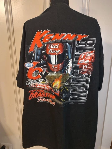 Kenny Bernstein VTG Budweiser Racing Shirt Mens XL NHRA Forever Red 2001 Champ Cover