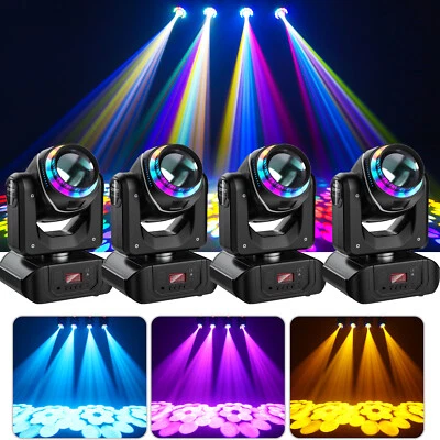 4PCS 150W LED Moving Head Lights 18Prism RGBW Gobo Beam Spot Light DJ Disco DMX - Image 1 of 4