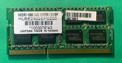 💥ELPIDA 2GB DDR3 1066 LAPTOP RAM MEMORY - Image 1 of 2
