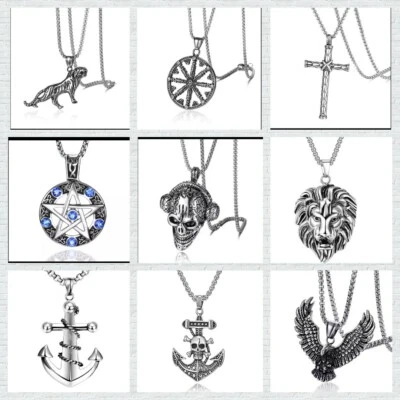 Restposten Schmuck 10 Stk Edelstahl 316 Halsketten Mix Herren Schmuck 60 cm  - Bild 1 von 4