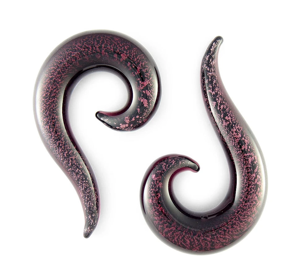 Par de medidores de gotas de vidrio Pyrex rosa brillo Foto 1 de 1